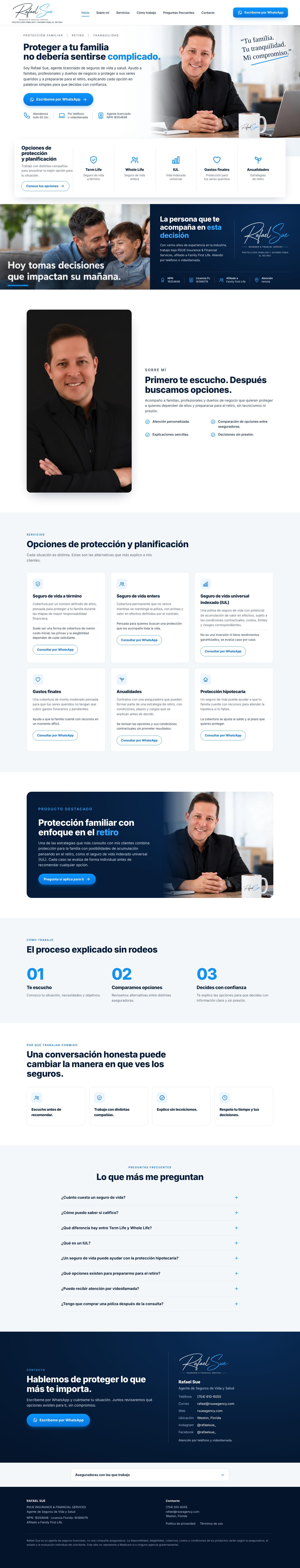 Diseño completo del sitio A Luminosa en computadora